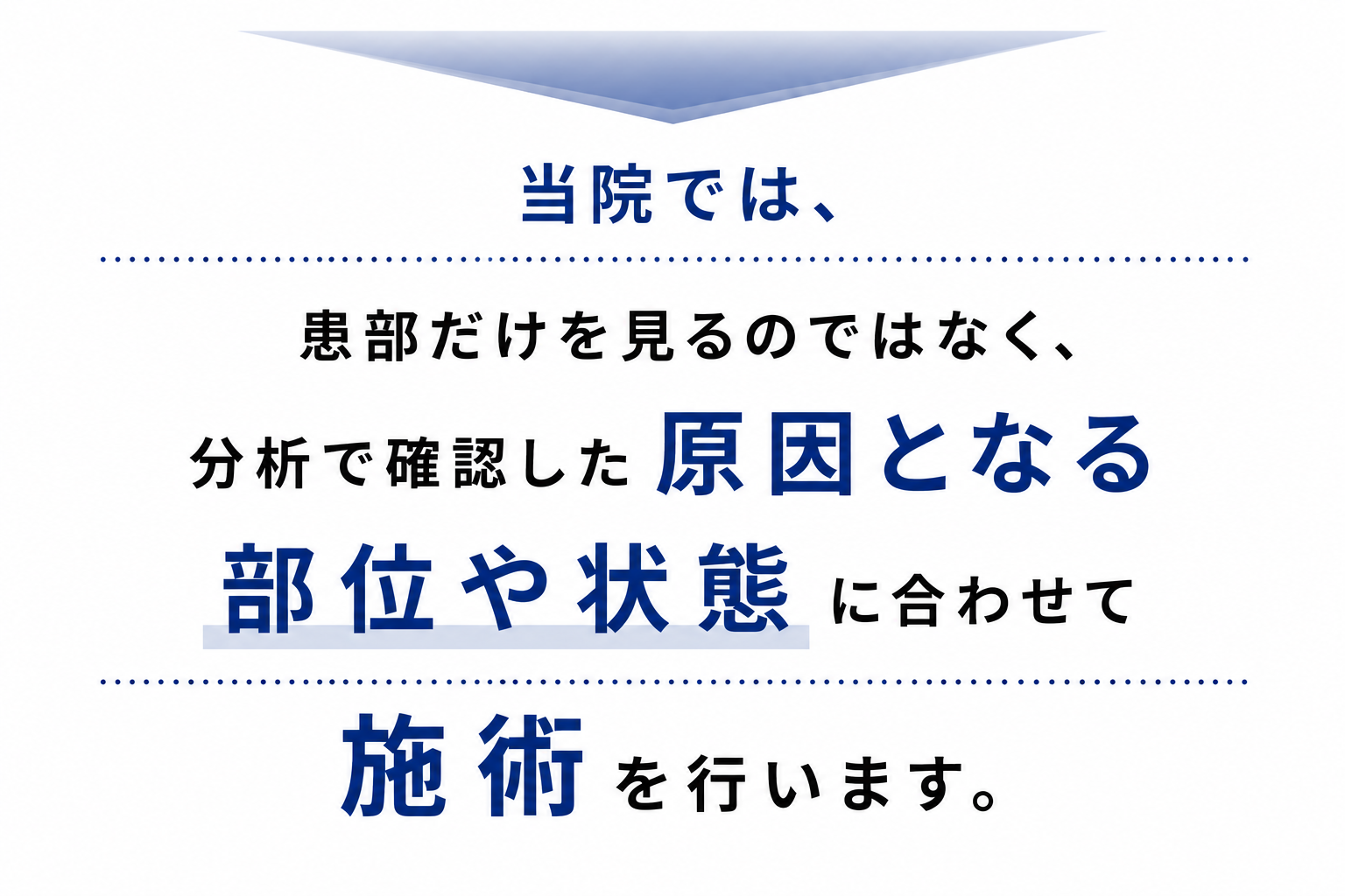 施術の方針